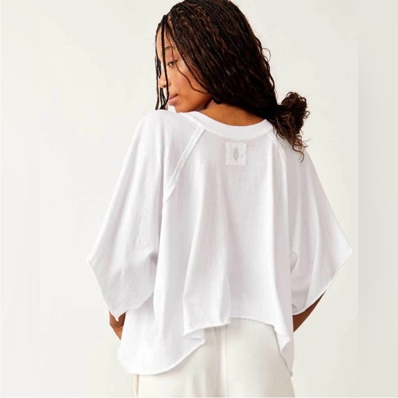 🔥LAST ONE  NWT Free People Movement Reflect Tee in White Size : Xl - Picture 3 of 4